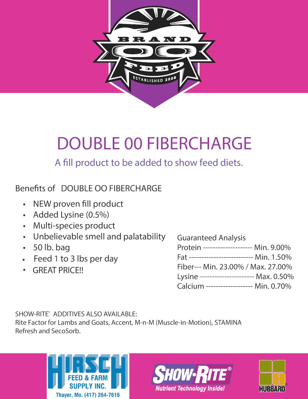 Show Feed Hirsch Feed & Farm Supply West Plains Missouri